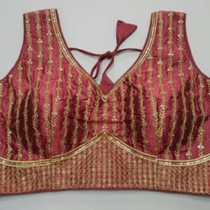 readymade mirror work blouse with dori tie back blouse (copy)