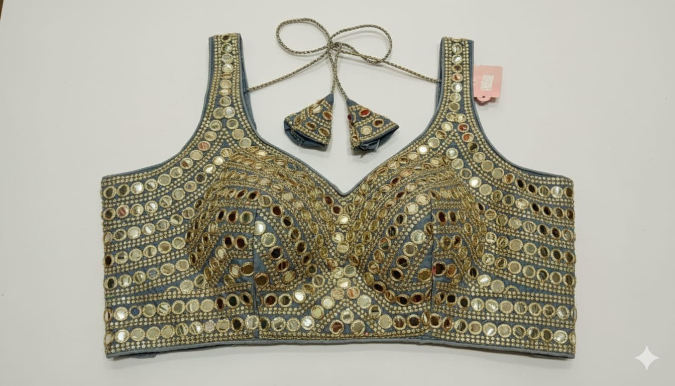 dazzling rani pink mirror work sleeveless blouse (copy) dazzling rani pink mirror work sleeveless blouse (copy)