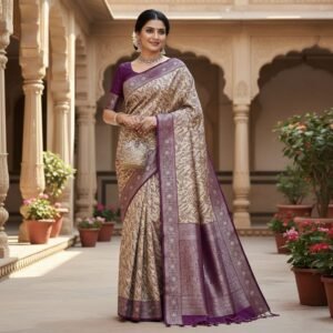 💚 product description: lime green saree with contrast border (copy) (copy)