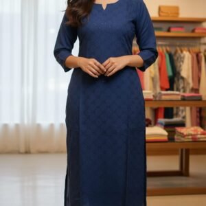 💖 vibrant pink cotton embroidered kaftan nighty / loungewear (copy)