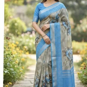 💜 product description: dual tone silk saree with traditional weave (copy)