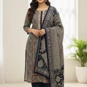 🌸 forest green & hot pink printed kurta set (copy)