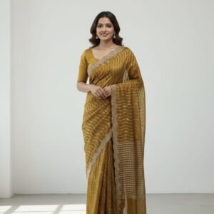 this vibrant magenta saree is a stunning blend of modern glamour (copy)