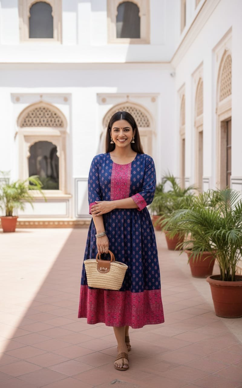 dark blue anarkali style kurti dark blue anarkali style kurti