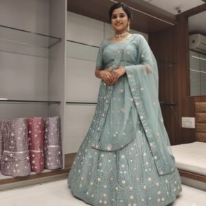 👰 majestic maroon velvet bridal lehenga set (copy)