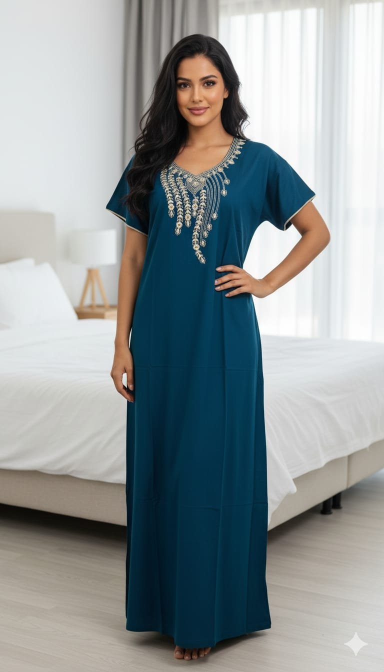 classic cotton nightgown with elegant white embroidery (copy) classic cotton nightgown with elegant white embroidery (copy)