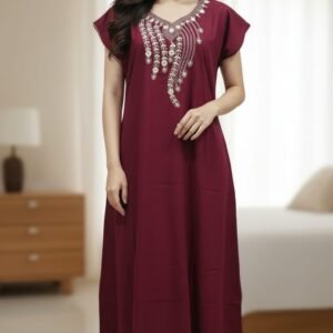 classic cotton nightgown with elegant white embroidery (copy)