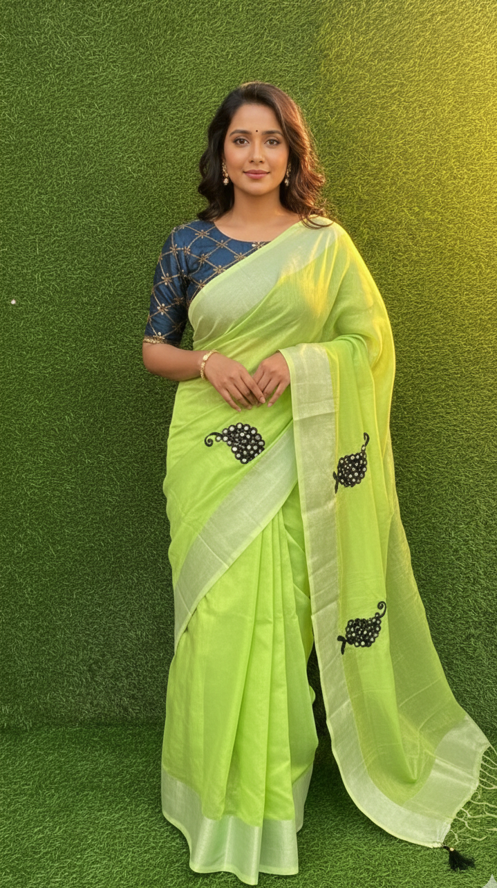 🌟seafoam blue silk cotton saree🌟 (copy) 🌟seafoam blue silk cotton saree🌟 (copy)