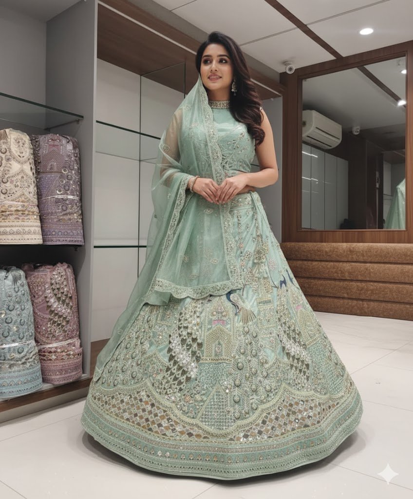 👗 elegant mint green & pink floral lehenga choli set (copy) 👗 elegant mint green & pink floral lehenga choli set (copy)